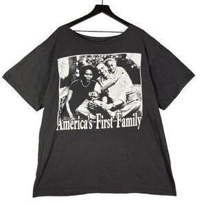 Obama Barack Shirt President 3XL Adult‎ Distressed First Family Graphic Black